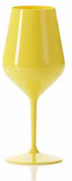  VERRE WINE 470ML Incassable - Jaune - GOLD PLAST 